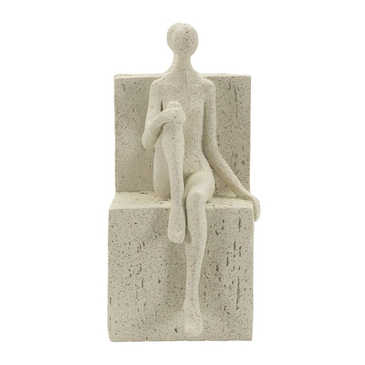 Scultura Donne, Beige, Poliresina, 24x10x20,5 cm, Seven Design
