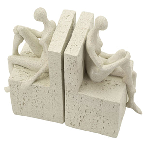 Scultura Donne, Beige, Poliresina, 24x10x20,5 cm, Seven Design