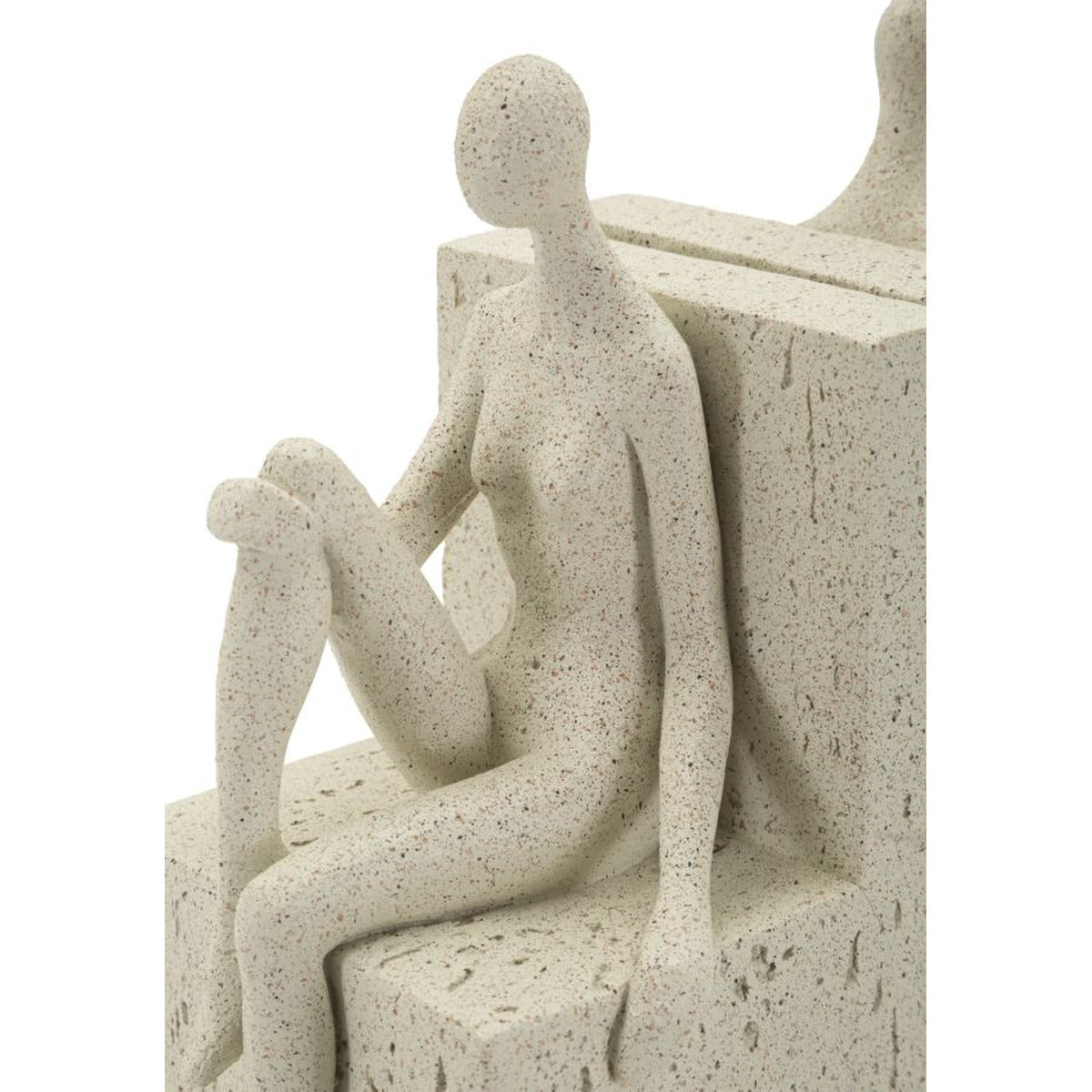 Scultura Donne, Beige, Poliresina, 24x10x20,5 cm, Seven Design