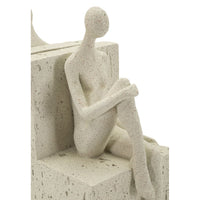 Scultura Donne, Beige, Poliresina, 24x10x20,5 cm, Seven Design