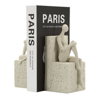 Scultura Donne, Beige, Poliresina, 24x10x20,5 cm, Seven Design