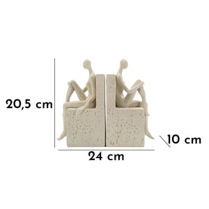 Scultura Donne, Beige, Poliresina, 24x10x20,5 cm, Seven Design