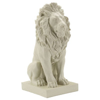Scultura Leone 3, Beige, Poliresina, 17,5x25x40 cm, Seven Design