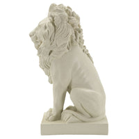 Scultura Leone 3, Beige, Poliresina, 17,5x25x40 cm, Seven Design