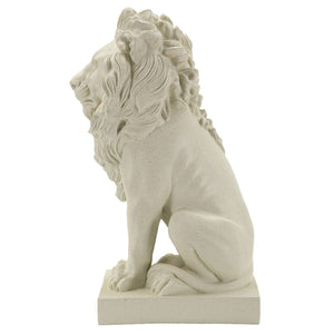 Scultura Leone 3, Beige, Poliresina, 17,5x25x40 cm, Seven Design