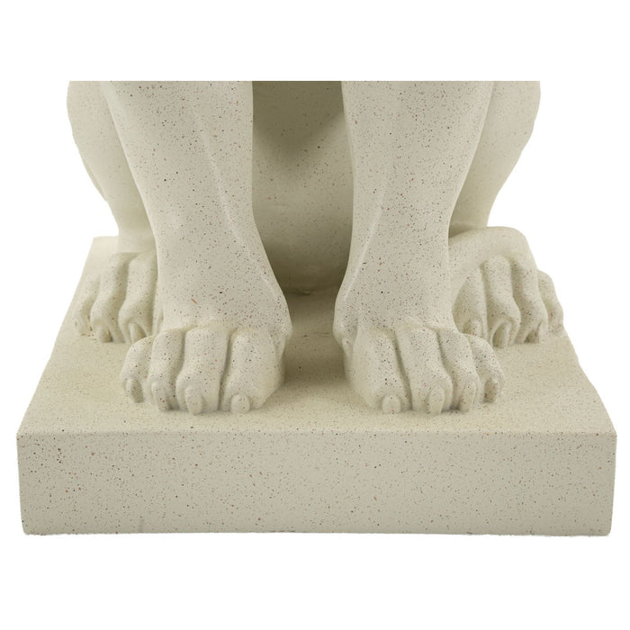 Scultura Leone 3, Beige, Poliresina, 17,5x25x40 cm, Seven Design