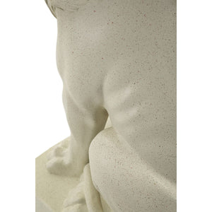 Scultura Leone 3, Beige, Poliresina, 17,5x25x40 cm, Seven Design