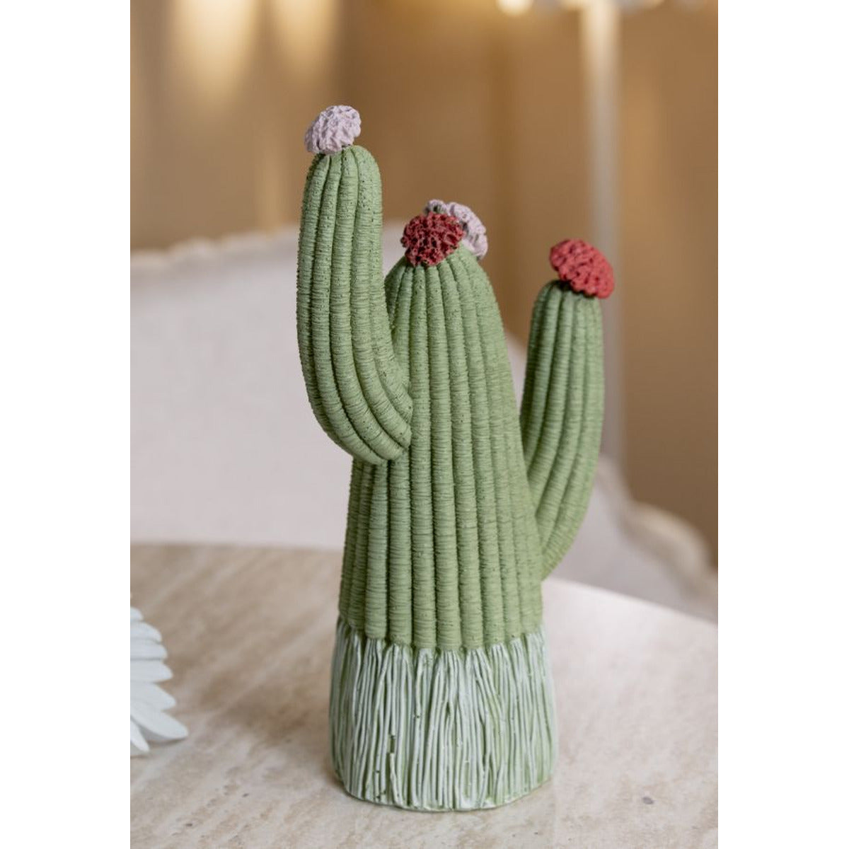 Scultura Cactus 2, Multicolore, Poliresina, 10,5x6,5x20,5 cm, Seven Design
