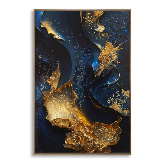 Stampa su Tela con Cornice Marmo 1, Multicolore, Legno, 60x4x90 cm, Seven Design