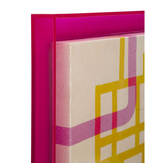 Stampa su Tela con Cornice Psicadelico 2, Multicolore, Legno, 60x3,3x80 cm, Seven Design