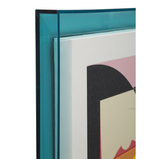 Stampa su Tela con Cornice Psicadelico 4, Multicolore, Legno, 50x3,3x70 cm, Seven Design