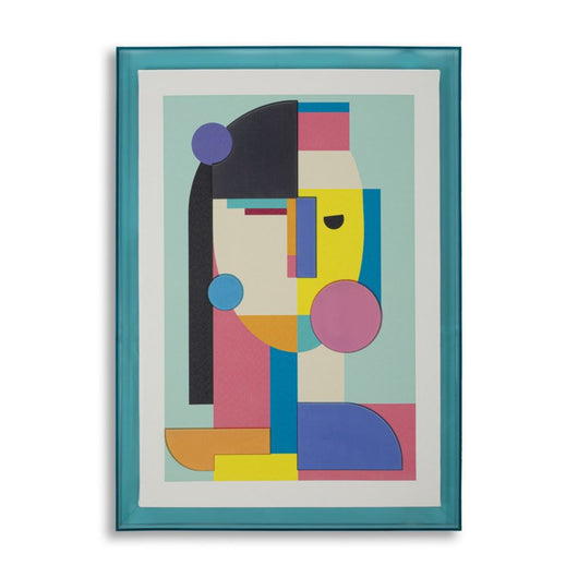 Stampa su Tela con Cornice Psicadelico 5, Multicolore, Legno, 50x3,3x70 cm, Seven Design