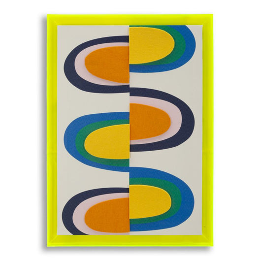 Stampa su Tela con Cornice Psicadelico 6, Multicolore, Legno, 50x3,3x70 cm, Seven Design