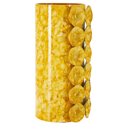 Vaso Decorativo MF853, Verde, Metallo, 16x15x33 cm, Seven Design