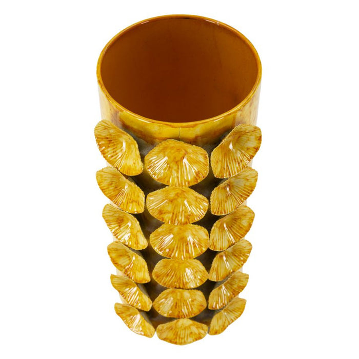 Vaso Decorativo MF853, Verde, Metallo, 16x15x33 cm, Seven Design