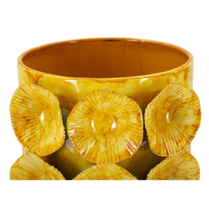 Vaso Decorativo MF853, Verde, Metallo, 16x15x33 cm, Seven Design