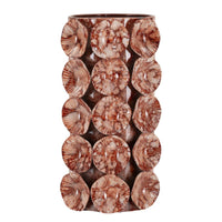 Vaso Decorativo MF854, Giallo, Metallo, 12,5x12,5x24 cm, Seven Design