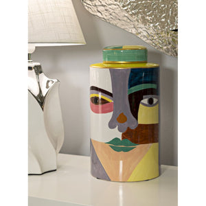 Vaso Decorativo MF837, Rosso, Ceramica, 19x19x33 cm, Seven Design