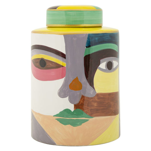 Vaso Decorativo MF838, Multicolore, Ceramica, 19x19x28 cm, Seven Design