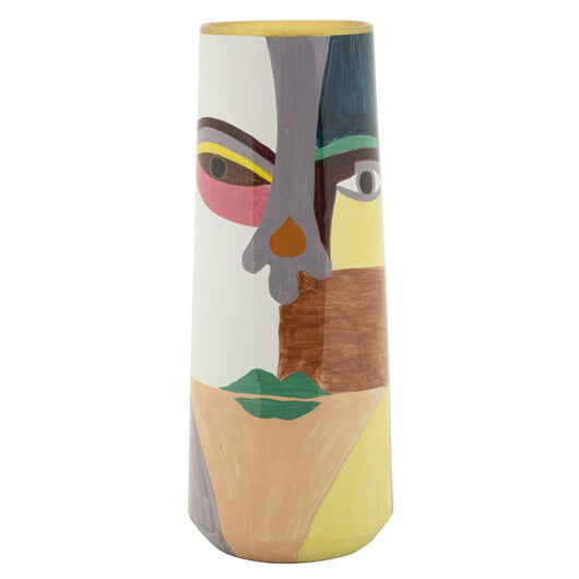 Vaso Decorativo MF832, Multicolore, Ceramica, 15x15x40 cm, Seven Design