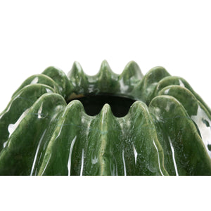 Vaso Decorativo MF820, Verde, Ceramica, 23,5x23,5x24,5 cm, Seven Design