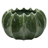 Vaso Decorativo MF849, Verde, Ceramica, 22x22x13,5 cm, Seven Design