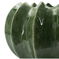 Vaso Decorativo MF849, Verde, Ceramica, 22x22x13,5 cm, Seven Design