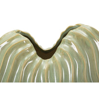 Vaso Decorativo MF822, Verde, Ceramica, 27x14x46,5 cm, Seven Design