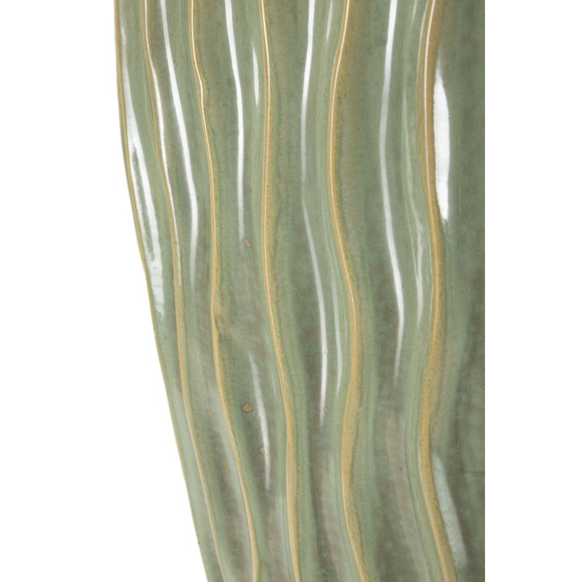Vaso Decorativo MF822, Verde, Ceramica, 27x14x46,5 cm, Seven Design