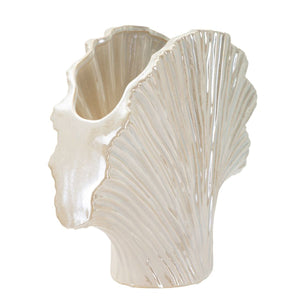 Vaso Decorativo MF843, Bianco, Ceramica, 35,5x11,5x27 cm, Seven Design