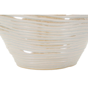 Vaso Decorativo MF841, Bianco, Ceramica, 27x27x24 cm, Seven Design
