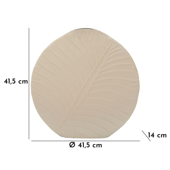 Vaso Decorativo MF833, Beige, Metallo, 41,5x14x41,5 cm, Seven Design