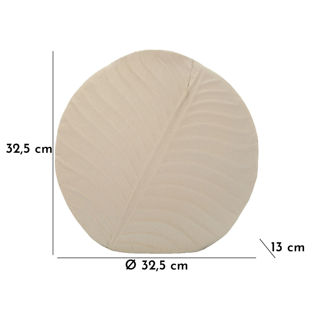 Vaso Decorativo MF842, Beige, Metallo, 32,5x13x32,5 cm, Seven Design