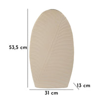 Vaso Decorativo MF830, Beige, Metallo, 31x13x53,5 cm, Seven Design