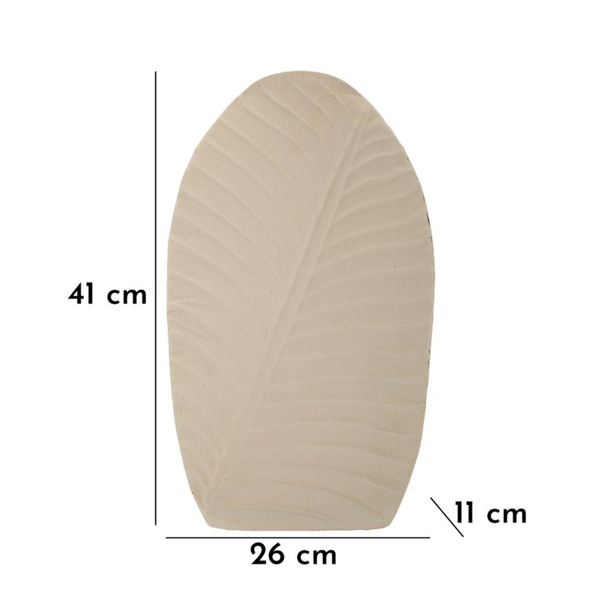 Vaso Decorativo MF809, Beige, Metallo, 26x11x41 cm, Seven Design