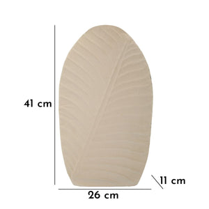 Vaso Decorativo MF809, Beige, Metallo, 26x11x41 cm, Seven Design