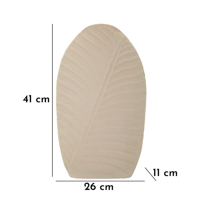 Vaso Decorativo MF809, Beige, Metallo, 26x11x41 cm, Seven Design