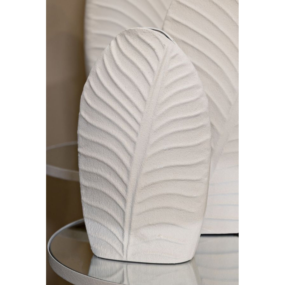 Vaso Decorativo MF847, Beige, Metallo, 18x9,5x29,5 cm, Seven Design