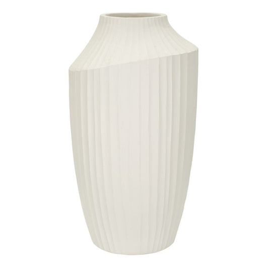 Vaso Decorativo MF816, Beige, Poliresina, 28,5x28,5x50,5 cm, Seven Design