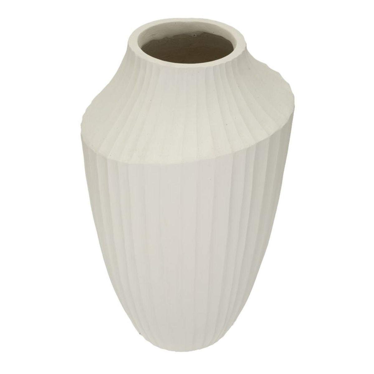 Vaso Decorativo MF816, Beige, Poliresina, 28,5x28,5x50,5 cm, Seven Design