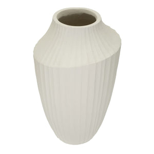 Vaso Decorativo MF816, Beige, Poliresina, 28,5x28,5x50,5 cm, Seven Design
