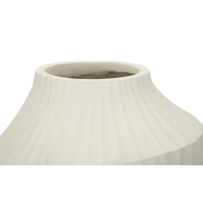 Vaso Decorativo MF816, Beige, Poliresina, 28,5x28,5x50,5 cm, Seven Design