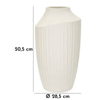 Vaso Decorativo MF816, Beige, Poliresina, 28,5x28,5x50,5 cm, Seven Design