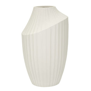 Vaso Decorativo MF836, Beige, Poliresina, 22,5x22,5x38 cm, Seven Design