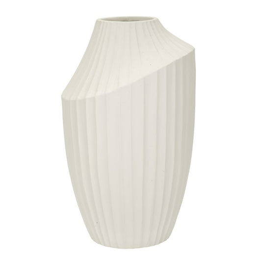Vaso Decorativo MF836, Beige, Poliresina, 22,5x22,5x38 cm, Seven Design