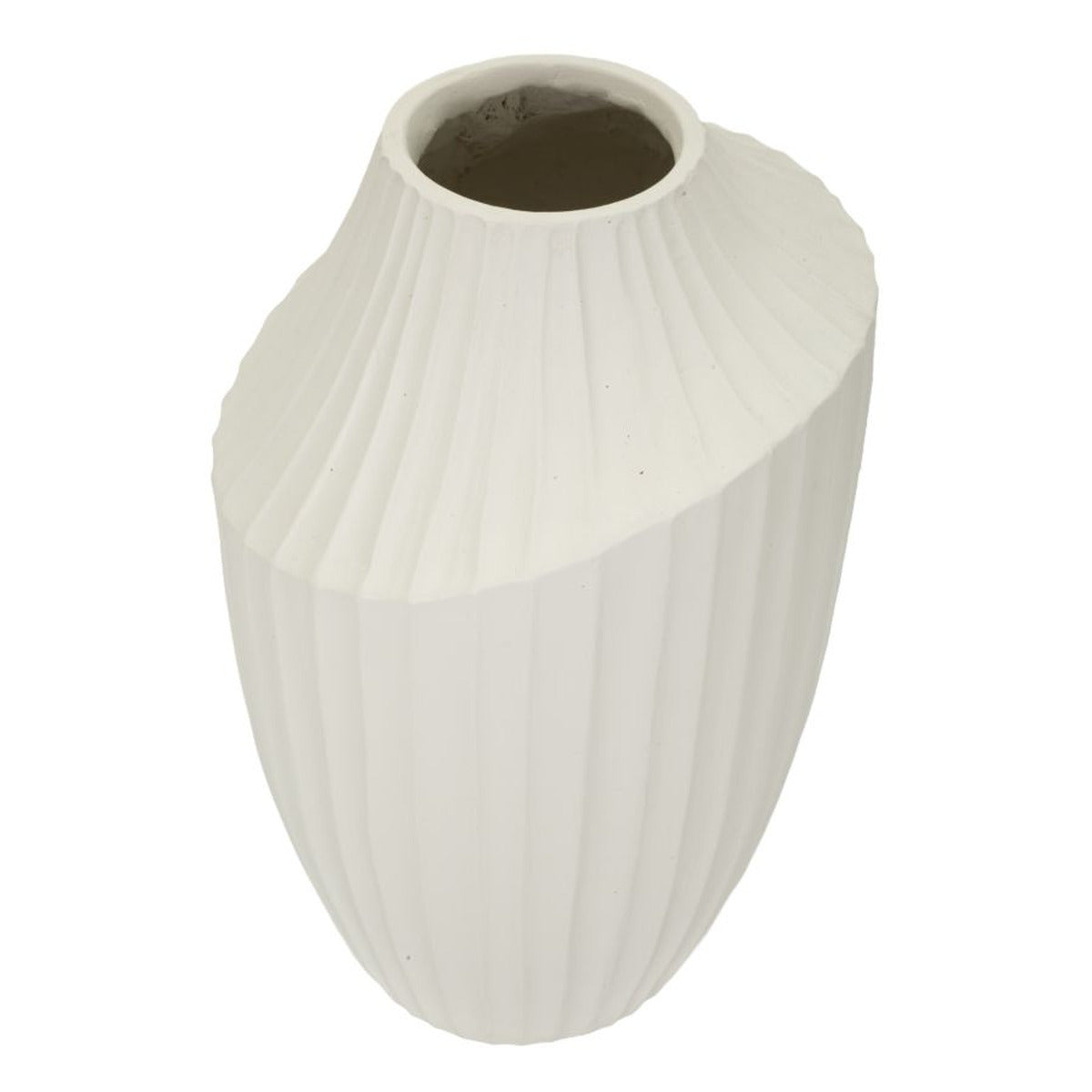 Vaso Decorativo MF836, Beige, Poliresina, 22,5x22,5x38 cm, Seven Design