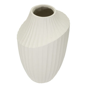 Vaso Decorativo MF836, Beige, Poliresina, 22,5x22,5x38 cm, Seven Design
