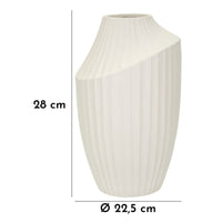 Vaso Decorativo MF836, Beige, Poliresina, 22,5x22,5x38 cm, Seven Design