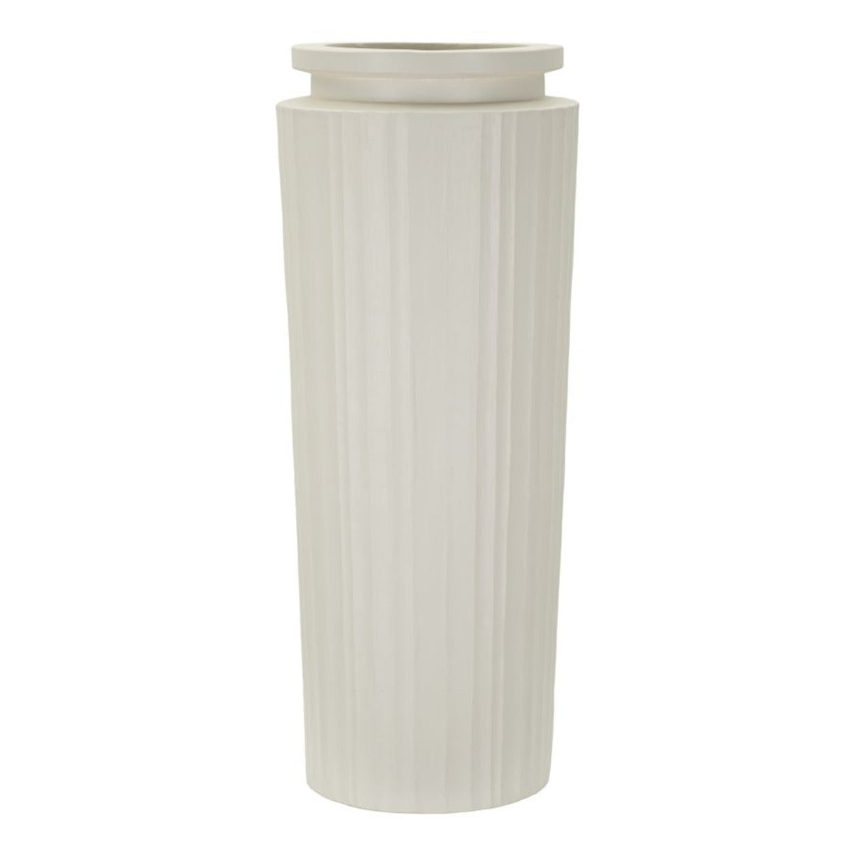 Vaso Decorativo MF808, Beige, Poliresina, 32x32x80 cm, Seven Design
