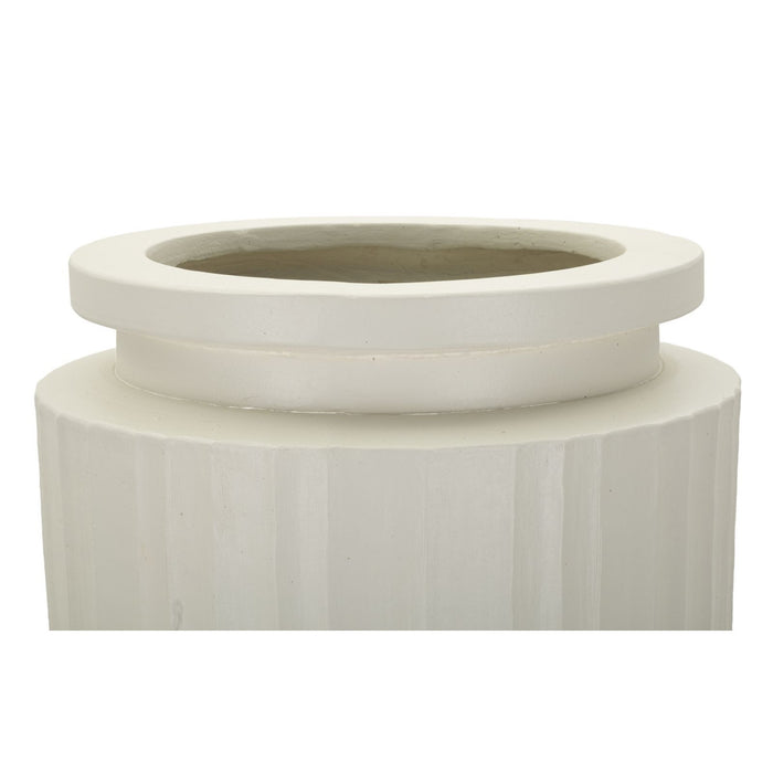 Vaso Decorativo MF808, Beige, Poliresina, 32x32x80 cm, Seven Design